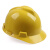 梅思安 10172880 V-Gard ABS 标准型安全帽 超爱戴帽衬灰针织吸汗带D型下颚带-黄 1顶