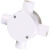 臻工品 四通圆接线盒-带盖 PVC电工套管配件 白色 65*40/4/dn16 单位:个