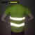 安赛瑞 反光工作服背心 反光马甲 施工安全衣服荧光短袖速干衣 荧光绿 XXL 绿色 26004