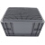 海斯迪克 EU周转箱塑料箱 汽配可堆式储物箱零件箱 灰色无盖400*300*148