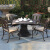 名理莫 家欧式铸铝桌椅户外庭院花园别墅桌椅套件高端露天室外桌椅组 6+1 配116CM圆桌