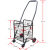 安达通 折叠手拖车 钢制支架便携可折叠大容量购物小拉车海绵把手 黑色（坦克轮）