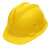 啸傲国标工地安全帽透气男建筑施工加厚玻璃钢领导工人头盔 圆顶玻W 黄色