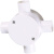 臻工品 四通圆接线盒-带盖 PVC电工套管配件 白色 65*40/4/dn25 单位:个