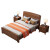 千与 床 实木床 双人床 单人床现代中式卧室家具 单床+乳胶床垫+2个床头柜 1.35米*2米框架款