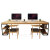 铁脚七实木双人书柜书桌家用书房原木简约现代写字台式电脑桌子 A款单桌120长×60宽×75高×5cm