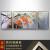 名图新中式事事如意柿子纯手绘油画客厅装饰画现代工笔画沙发组合挂画 简约金框 60*90cm*2-90*140cm总长260cm