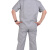 中神盾 SWS-CDS-201 工作服套装男全棉薄款夏季短袖工装 耐磨透气纯棉劳保服 银灰色 2XL/180 (500套起订）