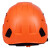 运动型安全帽工地男领导国标防砸夏季透气攀岩登山头盔建筑工程女 橙色 SF06-带护目镜款