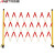 安达通 电力伸缩围栏 可移动施工护栏 折叠围栏交通栅栏变压器护栏 红白高1.2m*长7m