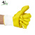 大杨WKS-1全封电焊胶片手套 12双/扎 防滑耐磨透气胶皮涂胶挂胶手套 黄色 定制