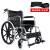 雅德 轮椅带坐便可折叠轮椅车带前后手刹助行器 老年人轮椅折叠康复训练器材残疾人代步车 铝制带坐便（PU工程塑胶大轮）