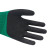 帮手仕 橡胶发泡手套劳保12双 黑绿色K409 防滑耐油耐磨 建筑工地工作装修搬运手套