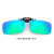 透明氩弧焊镜片近视夜视光电专业电焊眼镜夹片夹片 方形款-蓝绿色-反光膜（日用）偏 款（+镜盒镜布）