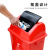 纽仕达 上海20L升干湿分类垃圾桶摇盖带盖户外环卫分离大号商用厨房 蓝色可回收物 【可免费印制LOGO】