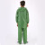 军佑 PVC牛筋加厚雨衣雨裤分体套装非一次性雨衣采茶工地劳保防雨 1J绿色 均码 