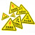 冰禹 BYlf-537 有电危险警示贴（10个）设备安全牌 工厂电力标识牌 危险废物 12*12cm