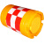 得豫工品 防撞桶 塑料水马 塑料注水隔离墩道路安全警示夜间反光桶 单位：个 吹塑防撞桶（750mm*500mm）