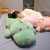 超软大号恐龙毛绒玩具抱枕靠垫午睡枕长条枕陪你睡觉床上懒人趴枕头玩偶公仔 软体绿色 长约1米