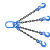 品尔优/PPU 四腿100级链条成套索具(眼型滑钩) UCG4-13  0~45° 载荷14.1t 蓝色 UCG4-13-8.5m 30 