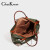 ChaisKrom旅行包女大容量2023新款行李手提袋潮时尚出差单肩斜挎健身包大 猴子系列2473（卡其配杏色）