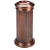 南 GPX-1 欧式罗马柱烟灰桶 南方垃圾桶 酒店宾馆果皮桶带烟灰缸垃圾筒 古铜 内桶容量7升