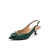 星期六女凉鞋夏季新款尖头细跟一字带后空优雅女鞋 60绿色 34