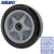 海斯迪克 HKQS-40 聚氨酯脚轮黑色 工业推车脚轮超轻音耐磨定向轮子4寸单配