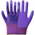 l309乳胶发泡手套浸胶耐磨防滑柔软透气工地防护手套 紫色 星宇L578微孔发泡12双 S