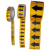 海斯迪克 HKJD-17 管道流向箭头带（黄底黑箭头）5cm×20m管道介质流向标识贴 国标管道流向色环箭头胶带