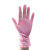 尚和手套（SHOWA）一次性丁腈手套无粉防滑麻指加厚防水耐油实验检查 粉色885/L/100只
