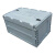 带盖折叠塑料周转箱长方形加厚特大物流箱收纳箱子转盒大胶箱 HPS806（650*435*210） 灰色