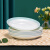 红牡丹骨瓷碗碟套装新中式家用吃饭碗盘组合釉中彩陶瓷饭盘菜盘套 荷塘月色月光盘1个 5英寸
