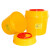 青芯微 黄色加厚医疗利器盒锐器盒筒方形圆形塑料一次性针头盒大号收纳桶 方形3L推盖款