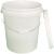 适用于塑料水桶包装打包桶圆形手提储水桶白色空桶油漆涂料桶可开票 20升-加厚-带盖（压盖）