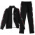 豪珠（HAOZHU）轻奢品牌春秋季情侣运动套装中青年男士三件套女士时尚休闲运动衣 黑色三件套 3XL 男体重157-175斤