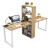 届意宝 简易双人台式家用电脑桌书柜书桌一体桌书架组合写字桌 双人1.8米宽60cm书架高1.48米