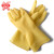 威蝶工业橡胶手套强力加厚牛筋耐酸碱耐磨耐用防滑防水洗衣洗碗居家清洁手套 黄色 M 10付装