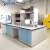 虎勒实验室家具工作台钢木宝蓝L*750W*800H边台10米以上每米单价（含安装设计）不含水试剂架