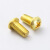 FACEMINI QT-3 H62黄铜 GB818十字盘头机螺丝 半圆十字铜螺丝 铜机丝 铜螺钉 M6*10款50个 