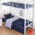 学生床单被套三件套3 大学四件套夏季男学校单人床上用品 深蓝色 皇冠AB版 1.0m(3.3英尺)床