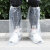 蓓尔蓝 GF2372 一次性长筒鞋套pe 防雨防水塑料脚套靴套 加厚100双/包 白色48X39