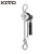 KITO LX005 环链手扳葫芦V等级镀镍链条轻量小巧适合在高处作业及狭窄之处操作0.5t/1.2m银色 1台装