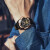 瑞士品牌男士手表机械男表全自动防水 黑皮玫壳黑面