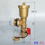 地暖分水器放水阀地热放水末端DN25三尾件自动排气阀三通排水 铜本色款单只