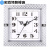 方形电子挂钟客厅钟表家用个性创意时尚艺术日历石英钟挂墙上 方形银【DB】机芯 9英寸(直径22.5厘米)