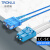 创优捷 光纤跳线 铠装 双纤 LC/UPC-SC/UPC-单模-G.652D-3mm-10M-LSZH-蓝色
