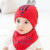 贝迪牛（badynoo） 婴儿帽子夏季新生儿宝宝胎帽室内空调护头卤门儿童全棉套头帽三角巾 红色猫队长单帽+三角巾 均码 0-10个月
