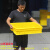 长方形塑料矮周转箱加厚浅盘食品箱豆腐箱面条箱面包箱扁平塑料盒 443314m蓝外径长宽高（无盖）