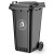 Supercloud户外垃圾桶大号带盖环卫带轮商用小区物业塑料分类室外大容量垃圾箱 100L黑